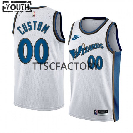 Kinder NBA Washington Wizards Trikot Benutzerdefinierte Nike 2022-23 Classic Edition Weiß Swingman